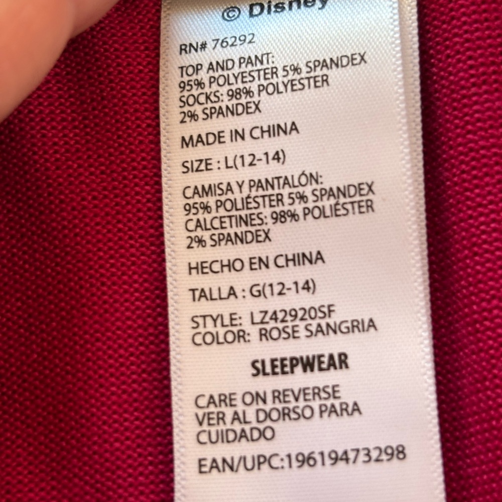Disney  Festive Pink Holiday Top size L (12-14) - Picture 9 of 11